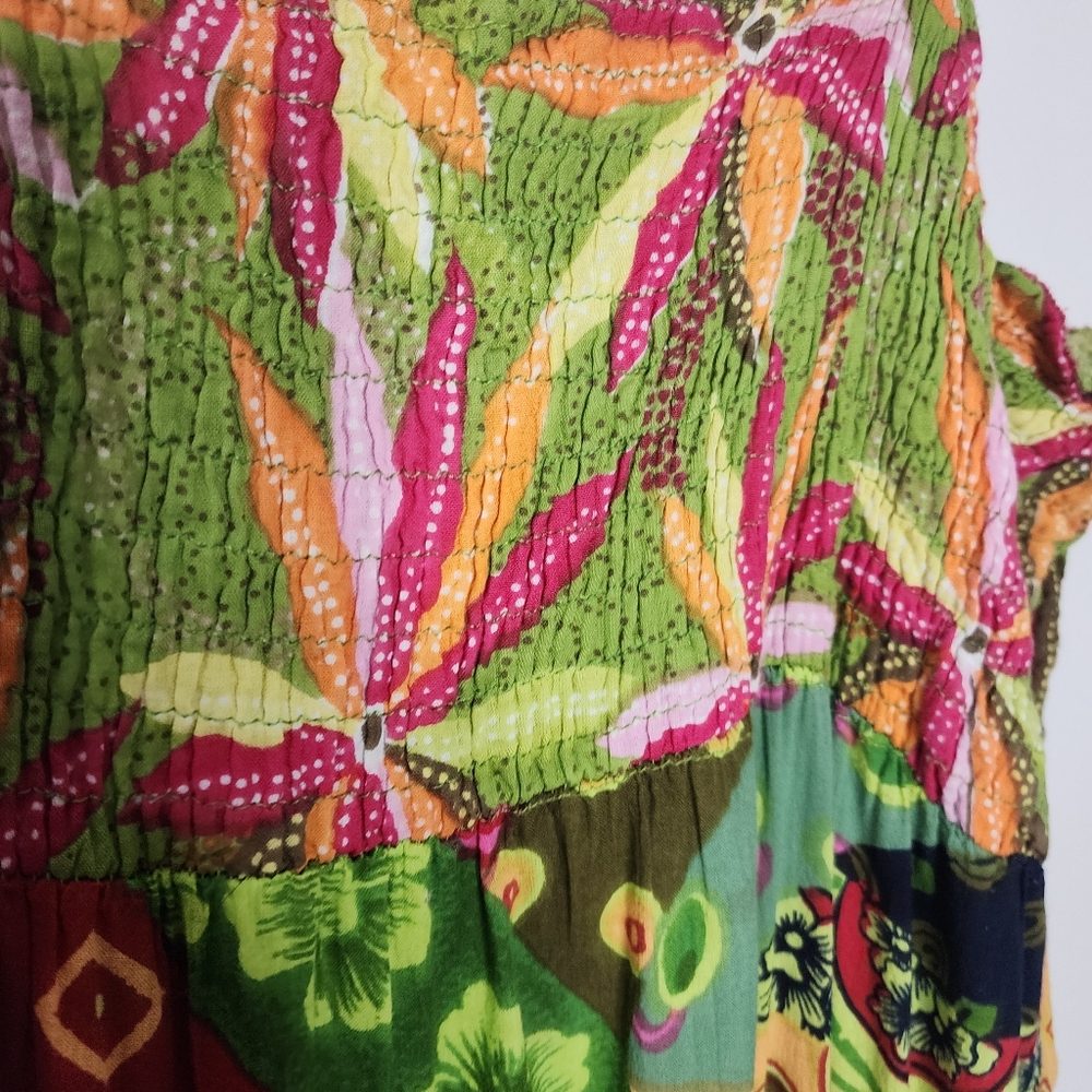 Jane Ashley Colorful Patchwork Teired Sundress 10… - image 5